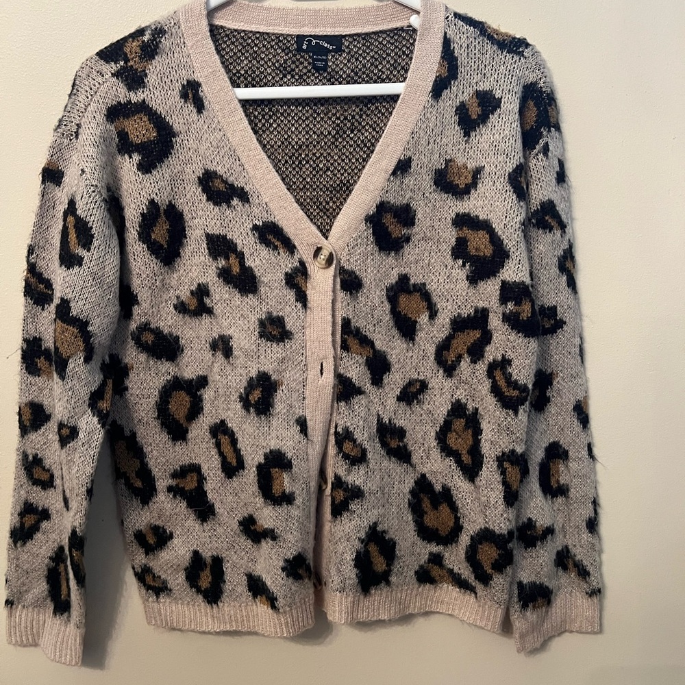 Art Class Leopard Print Women's Sweater